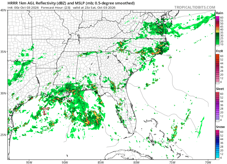 Rainy Weekend Ahead for Gulf Shores and Orange Beach